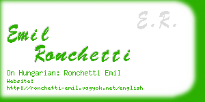 emil ronchetti business card